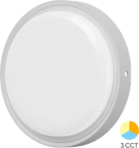 LED Außenbeleuchtung 18W Rund IP65 CCT 3 Farbstufen Weiß
