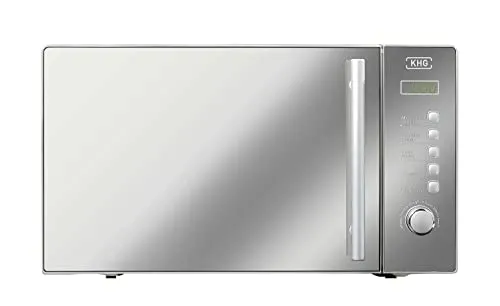 KHG Mikrowelle MW-20GSD mit Grill 20l - Solo-Mikrowelle mit 8 Automatikprogrammen, Grillfunktion und einzigartigem Lichtreflex, ideal für jede Küche und sorgt für schnelle, gleichmäßige Erwärmung.