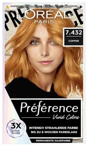 L’Oréal Paris Préférence Vivids Haarfarbe Farbton 7.432 copper 1 St.