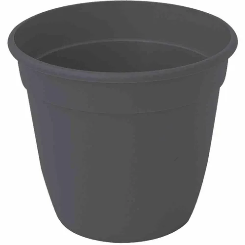 SIENA GARDEN Pflanztopf 40 cm anthrazit Rundes Kunststoffgefäß mit Bodenlöchern