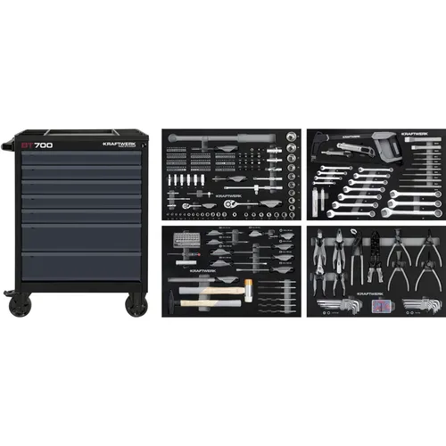 Kraftwerk BT700 Werkstattwagen mit 337 Werkzeugen von KRAFTWERK