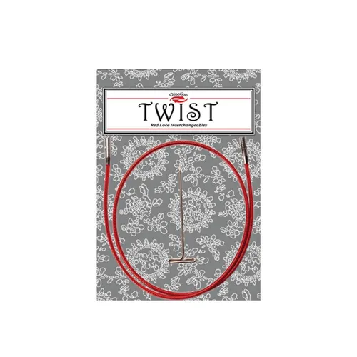 Twist RED Seil 75 cm MiniAnschluss für austauschbare Rundstricknadeln Rot 1 S...