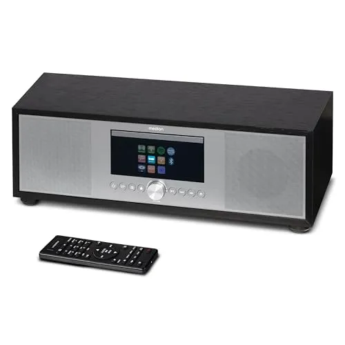 MEDION P66400 Stereoanlage - Internetradio, DAB+, CD MP3-Player, 2.1 Audio System mit Subwoofer und Bluetooth, ideal für Musikliebhaber