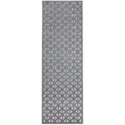 carpet city Outdoor-Teppich, Anthrazit, Textil, Grafikmuster, Rechteckig, 80x250 cm, Oeko-Tex® Standard 100, pflegeleicht, UV-beständig, Teppiche & Böden, Teppiche, Outdoorteppiche