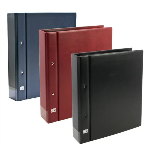 Postkartenalbum Ringbinder A4 Compact Rot - SAFE 480-2 - Alben für Postkarten, ideal zum sicheren Aufbewahren und Präsentieren Ihrer Sammlungen in einem kompakten Format.