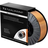 STAHLWERK MIG MAG Premium Schweißdraht ER70S-6 1,0 mm 15 kg - Schweiß-Zubehör: Hochwertiger 1,0 mm SG2 Schweißdraht für stabile Schweißnähte, ideal für MIG MAG Geräte mit 50 mm Dorn.