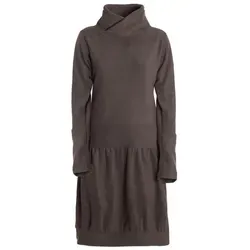 Vishes Ballonkleid Warmes Fleece Winterkleid Ballonkleid mit Stehkragen und Daumenlöchern Alternative Bekleidung, Ethno, Hippie, Retro Style grün 42