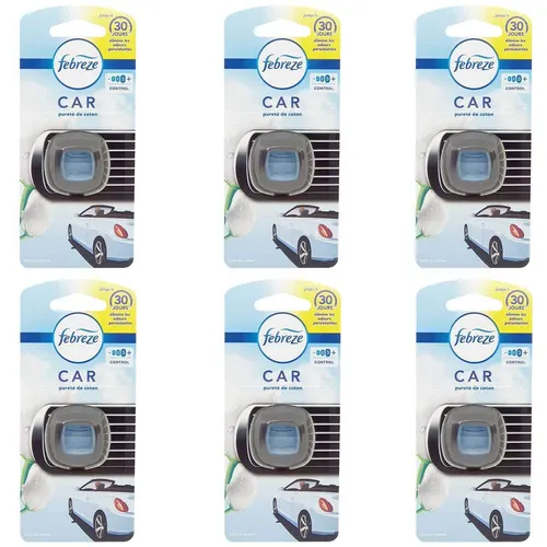 6x Febreze Car Cotton Fresh Auto-Lufterfrischer Clips  (6x2ml)