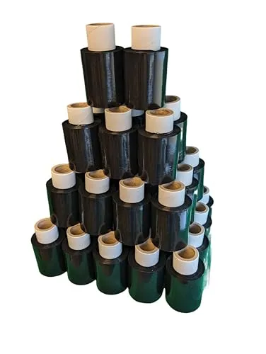 Produktbild Mini Stretchfolie 10 cm Rollen 23 my + Abroller (schwarz) 40 x