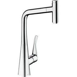 hansgrohe Metris Select 320 Küchenarmatur - Armatur mit schwenkbarem, herausziehbarem Auslauf (150°) und ComfortZone 320 für optimale Bedienbarkeit, ideal für moderne Küchen.