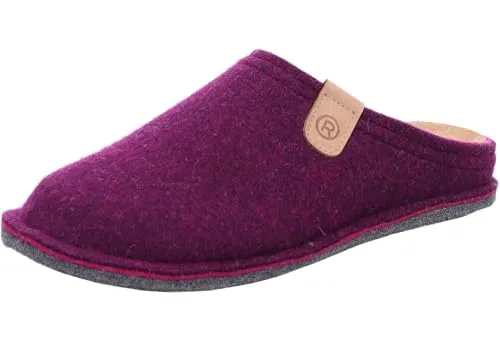 Rohde Damen Pantoffel Hausschuh Softfilz Decksohle Leder bequem Lucca-D 6820, Größe:40 EU, Farbe:Mehrfarbig