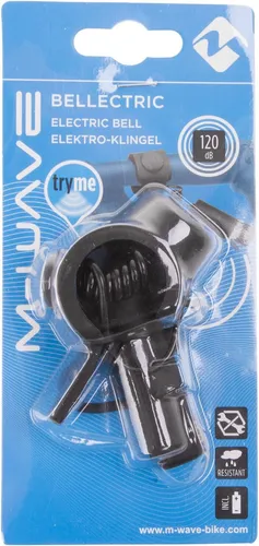M-WAVE Fahrradklingel Elektrische Fahrradglocke Schwarz Blau