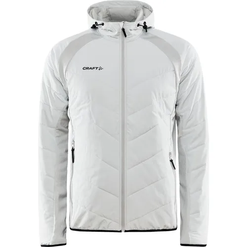 Craft ADV EXPLORE HYBRID JACKET M | Leichte Herren Übergangsjacke XL in Ash - Funktionsjacke für Herren mit Jersey-Stretcheinsätzen für optimale Bewegungsfreiheit und Belüftung. Ideal für milde Temperaturen oder als Midlayer. Ausgestattet mit verstellbarer Kapuze und praktischen Taschen.