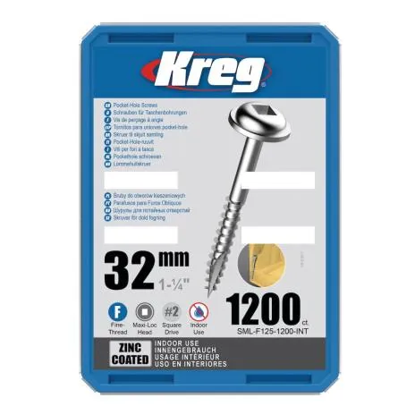 Kreg® Maxi Loc Taschenlochschrauben SML-F125-1200 von Kreg