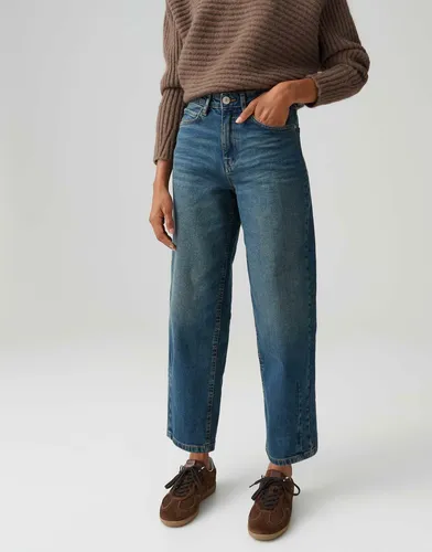 OPUS Damen Barrel Jeans | LOLAH MODERN Mid Rise in Retro Blue, Größe 38 L28 - Stylische Barrel Jeans aus hochwertigem BCI Cotton Mix mit Mid Rise und hohem Tragekomfort. Ideal für moderne Frauen, die einen lässigen Look schätzen.