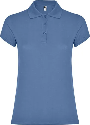 Roly PO6634 | Damen Star Woman Poloshirt, Piqué - Farbe: Riviera Blue 261 - Größe: S