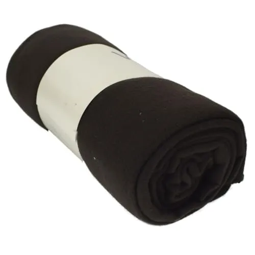 Marabella Fleecedecke Polarfleece versch. Unifarben 130x170cm Wohndecke Schlafdecke Decke, Farbe:braun