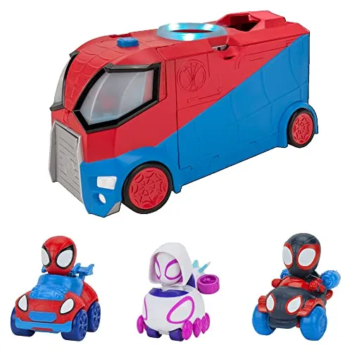 Spidey and HIS Amazing Friends Jazwares Marvel's SNF0052 Web Transporter Feature Vehicle, Multi