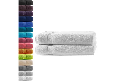 Hometex Premium Textiles Handtuch 500 g/m² - Flauschige Qualität für Ihr Badezimmer - Handtücher aus 100% Baumwolle, extra schwer und saugfähig (500 g/m²). Ideal für Zuhause, Sauna und Urlaub. Hautsympathisch und allergikerfreundlich.