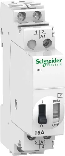 Schneider Electric Acti9 itli 16A Impulsrelais - Heimwerken - Kompaktes 2-poliges Impulsrelais mit 16A Schaltleistung, ideal für effiziente Steuerung in Smart Homes.