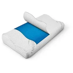 Bestlivings Nackenstützkissen – Ergonomisches Kissen mit Viskoelastischem Kern - Kissen, ergonomisches Nackenkissen mit Memory-Effekt und Silver Protect für hygienischen Schlafkomfort – Öko-Tex zertifiziert und maschinenwaschbar.