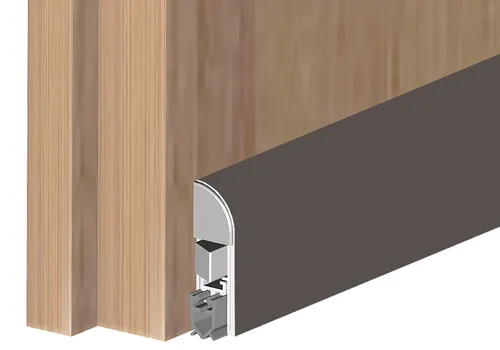 Athmer Türdichtung WIND-EX 735mm - Einseitige Dichtung mit Zubehör - Türdichtungen aus Aluminium, einseitig aufschraubbar, kürzbar um 125 mm, max. Dichthöhe 11 mm, ideal für effektiven Schallschutz und Energieeinsparung.