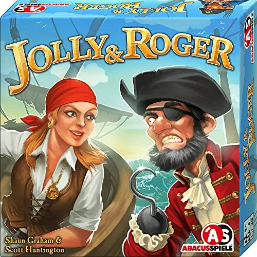 ABACUSSPIELE 06163 - Jolly & Roger, Kartenduell für 2 Clevere Piraten, Kartenspiel
