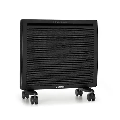 Klarstein Heizstrahler Hot Spot Slimcurve Double Wave 2-in-1 Heizgerät - Heizstrahler mit 1000 W, ideal für schnelles Aufheizen dank innovativer Kombinationsheiztechnik und programmierbarem Wochentimer.