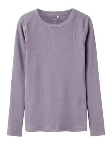 Name IT Mädchen Nkfnakal Ls Top Noos, Lavender Gray, 158-164 EU