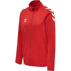 Hummel hmlCORE XK POLY ZIP SWEAT WOMAN - TRUE RED - XS - Sportjacke mit BEECOOL® Technologie für optimale Atmungsaktivität und ein trockenes Tragegefühl. Ideal für Training bei jedem Wetter, mit praktischem Frontreißverschluss und schützendem Kragen.