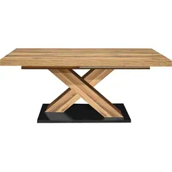 58aufmkessel Esstisch, Rechteckig, Ausziehbar bis 280 cm - Stilvoller Esstisch aus Holzwerkstoff mit Liftfunktion, ideal für Familienessen. Pflegeleicht und robust mit extra dicker Tischplatte in Plankeneiche.
