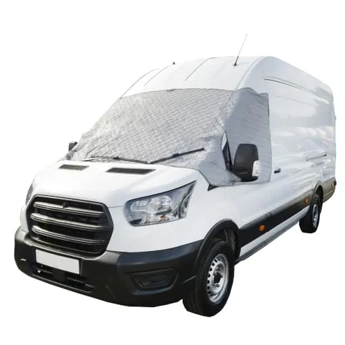 UK Custom Covers TSW907GREY Thermo-Windschutzscheibenabdeckung, Grau – für Ford Transit MK8 Wohnmobil ab 2014