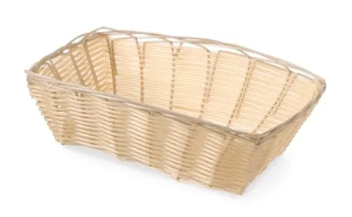 HENDI Brotkorb, rechteckig, Brotmulde, Brotkörbchen, Brötchenkorb, 225x150x(H)65mm, Polyrattan