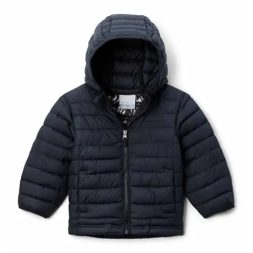 Columbia Powder Lite II Hooded Jacket black (010) S - Funktionsjacke für Kinder, wasserabweisend und mit Omni-Heat Thermosystem für optimale Wärme, ideal für Abenteuer im Winter.