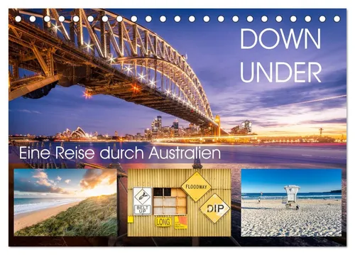 CALVENDO Wandkalender Down Under - Eine Reise durch Australien (Tischkalender 2026 DIN A5 qu