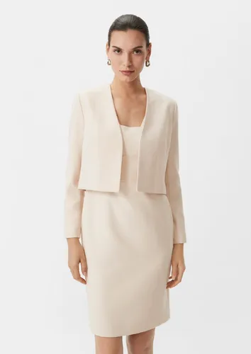 comma Blusenblazer Bolero mit Taftfutter - Eleganter Blusenblazer in Boxform, ideal für Business und Freizeit. Das hochwertige Taftfutter sorgt für Komfort an kühleren Abenden und schmeichelt Ihrer Silhouette.
