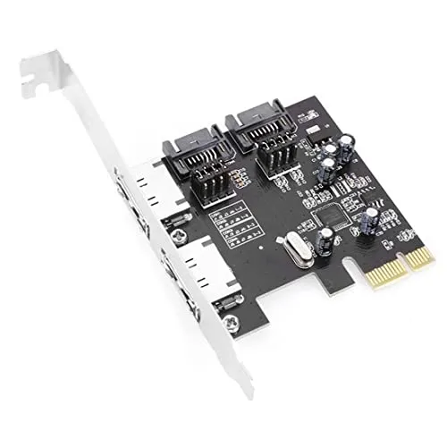 ChenYang PCI-E zu 4 Ports SATA 3.0 eSATA PCIe SATA3 6 Gbit/s PCI-E Adapter Erweiterungskarte für Laptop, Desktop, Tablet, Smartphone, Drucker, Router, Monitor (FBA-SA-208, SA-208-CY, 652065527710)