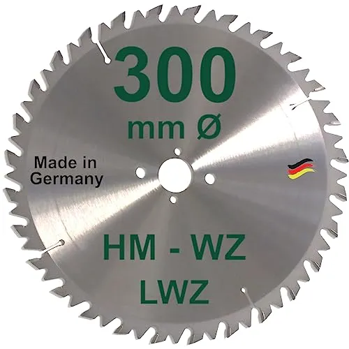 HM Sägeblatt 300 x 30 mm LWZ Hartmetall Präzision Kreissägeblatt 300mm Wechselzahn mit Spanabweiser für Naturholz Brennholz Hartholz Leimholz Wippsäge Tischkreissäge Kreissäge Kappsäge Brennholzsäge