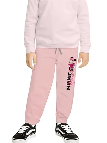 Disney Minnie Mouse Jogginghose für Mädchen - Kinder Trainingshose Sweathose Hose Rosa (DE/NL/SE/PL, Numerisch, 110, 116, Regular, Rosa)
