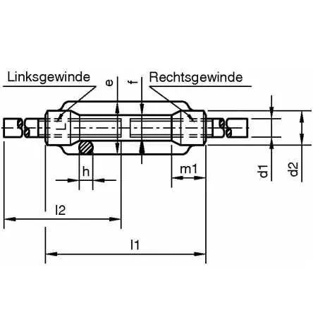 Spannschloss HK/OE verz. 6x100mm in weiß von Schrauben-Dübel-Material