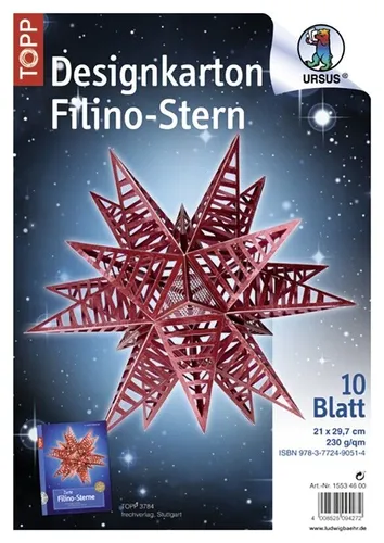 BASTELMATERIAL BASTEL MATERIAL FILINOSTERN FILINO STERN WEINROT WEIN ROT NEU