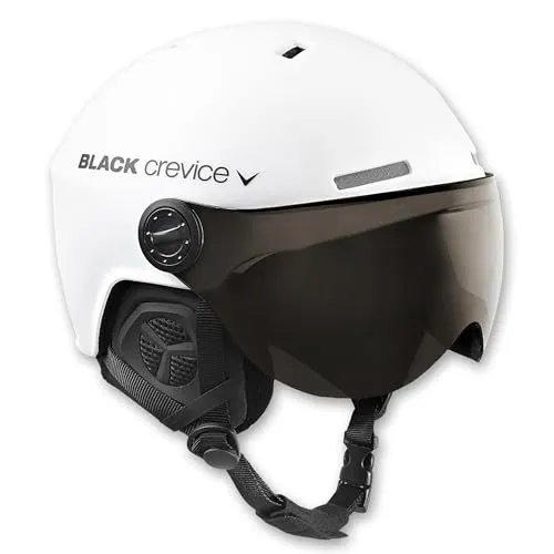 Black Crevice Skihelm Gstaad mit Visier, Gr. M/L in weiß von Black Crevice