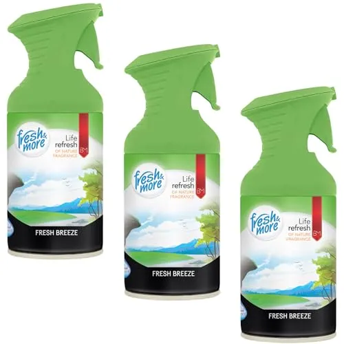 Fresh & More Raumspray Lufterfrischer (3er Pack) 250ml (Fresh Breeze)