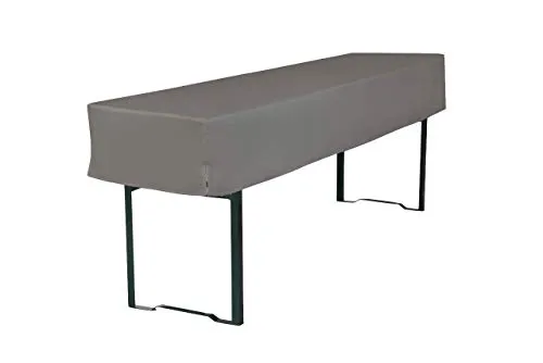 TexDeko Biertischhusse Tischdecke 3/8 Länge für Bierzelttisch Premium Blickdicht waschbar 220x70x30cm (Anthrazit)