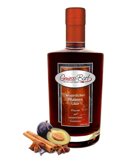 Winterlicher Pflaumen Likör 0,5L aromatisch saftig & lecker 20% Vol.