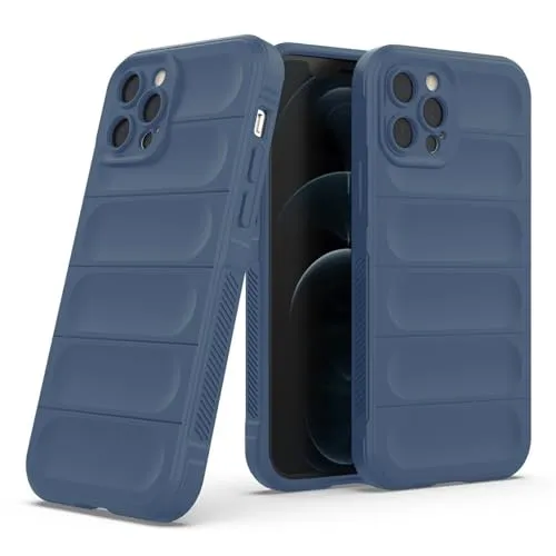 Handyhülle kompatibel mit Apple iPhone 12 Pro Max | TPU Silikon Bumper Case | Outdoor Schutzhülle mit Stoßschutz | Blau