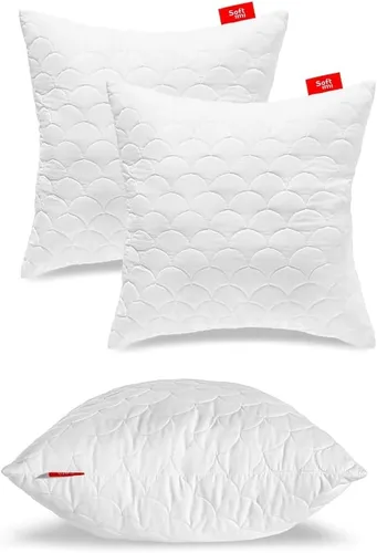 Kopfkissen Kissen Bettkissen Gestepptes 2er Set 50x50 cm Antiallergisch Softimi