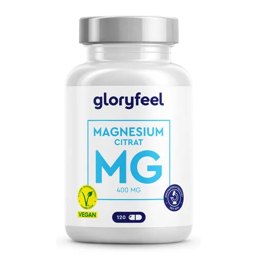 Magnesiumcitrat Kapseln - 2550mg, davon 400mg reines Magnesium - Monatspackung