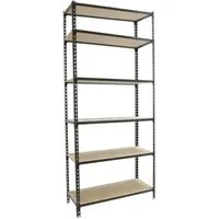 PROREGAL® Schwerlastregal GIANT MULI 250x80x30cm - 150kg Fachlast - Schwerlastregal mit 6 verstellbaren Fachböden, ideal für Werkstatt oder Lager. Extrem schneller Aufbau in nur 10-15 Minuten ohne Wandmontage!