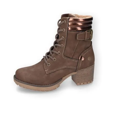 Dockers by Gerli Damen Schnürstiefeletten, Frauen Stiefeletten,warm gefüttert,uebergangsschuhe,uebergangsstiefel,Boots,Cafe,36 EU